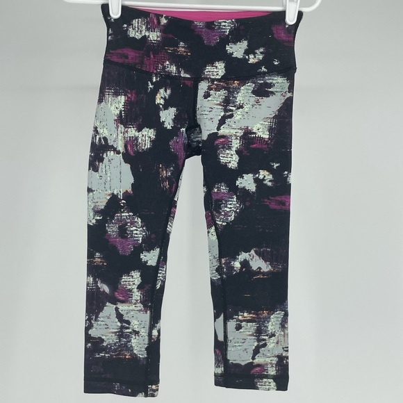 LULULEMON WUNDER UNDER CROP III LEGGINGS KARA BLOSSOM MULTI 4 - Picture 5 of 11
